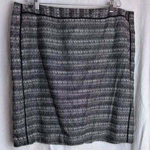 Women's Liz Claiborne Plus Black & White Tweed Pencil Skirt 22W